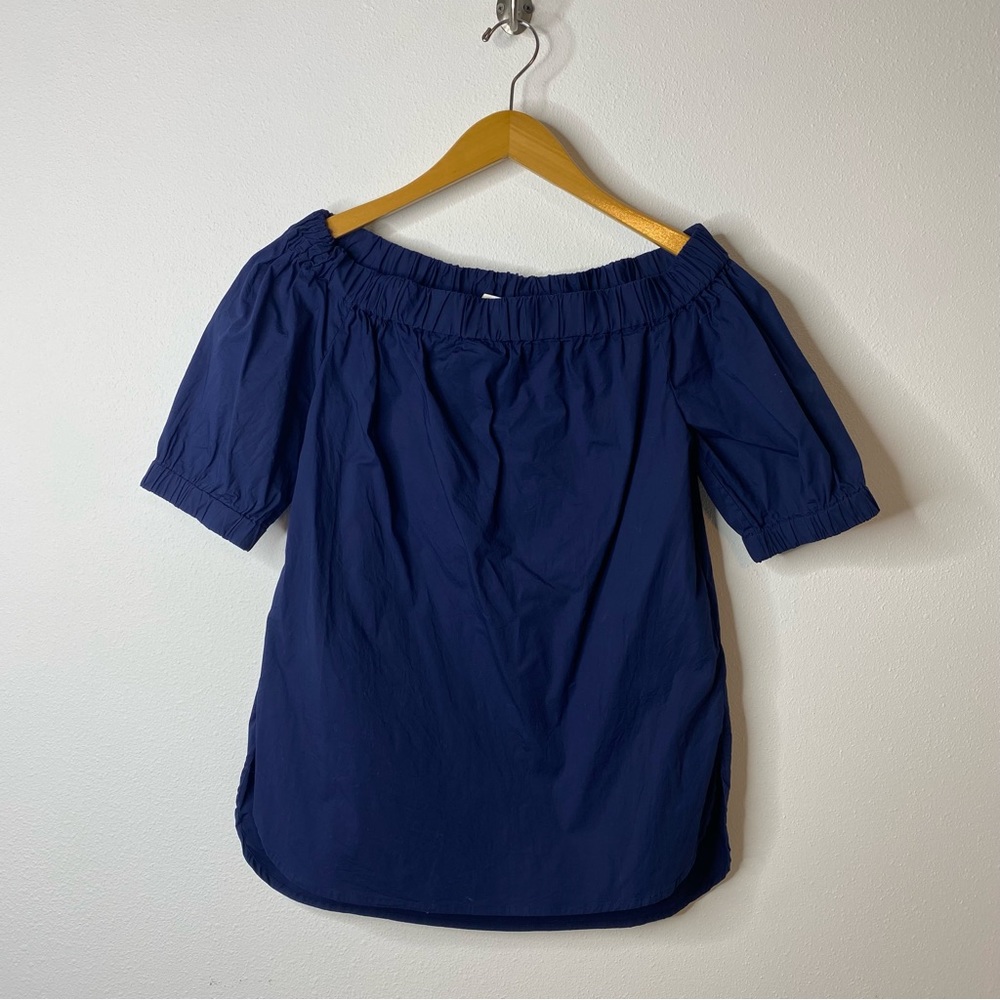 MICHAEL Michael Kors Navy Off The Shoulder Top Size Small